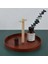 Siyah Stil Nordic Round Plastic Jewelry Tray Living Room Kitchen Household Decoration Cosmetic Sundries Storage Tray With Solid Wood Handle (Yurt Dışından) 3