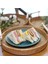 S 22CM x 6.5cm Stili Ahşap Saplı El Dokuması Rattan Depolama Tepsisi Yuvarlak Hasır Sepet Ekmek Yemek Tabağı Meyveli Kek Tabağı Akşam Yemeği Servis Tepsisi (Yurt Dışından) 5