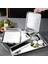 26.5X15.5X1.2CM Stili Dikdörtgen Buğulanmış Sosis Erişte Saklama Tepsileri Paslanmaz Çelik Meyve Tabağı Restoran Otel Mutfak Pasta Yemek Pişirme Tabakları (Yurt Dışından) 5