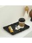 Beyaz Küçük Stil Cutelife Nordic Black Square Wooden Storage Tray Kitchen Breakfast Food Decorative Tray Cutlery Organizer Jewelry Serving Tray (Yurt Dışından) 3