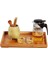 37X26CM Stili Ahşap Servis Tepsisi Kung Fu Çay Çatal Kaşık Tepsileri Depolama Paleti Meyve Tabağı Decoratiozes Japon Yemekleri Bambu Dikdörtgen (Yurt Dışından) 3