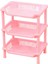 Pembe Sqaure Stili 50% Sıcak Satış 3-Katmanlı Plastik Kare Üçgen Mutfak ve Banyo Depolama Rafı Yıkama ve Mutfak Gereçleri Rafı (Yurt Dışından) 1
