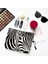 Desen 3 Stili 22X13CM Suya Dayanıklı Makyaj Çantası Zebra Şerit Kahverengi Pembe Leopar Baskı Keten Kozmetik Çantası Organizatör Çantası Kadın Güzellik Çantası Seyahat Çantaları (Yurt Dışından) 2