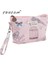 Pembe Çiçek Stili Fudeam Polyester Gül Çiçek Kuş Desen Kadın Kozmetik Çantası Tuvalet Eşyaları Depolama Organize Su Geçirmez Makyaj Çantası Taşınabilir Yıkama Torbası (Yurt Dışından) 3