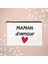 W00539-TBWH-D Stili Maman D'amour Aşk Anne Baskılı Kadın Makyaj Çantası Sonsuza Kadar Sevgi Dolu Anne Pamuk Kılıfı Depolama Organizatör Anne Için Noel Hediyesi (Yurt Dışından) 1