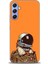Samsung Galaxy S24 Kılıf Hd Baskılı - Turuncu Astronot 1