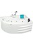 Queen Oturmalı Yarı Oval Jakuzi 150x100x70, h55 Bonus Hidromasaj Sistemli Küvet (Gövde + Metal ayak + Ön panel) 1