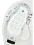 Queen Oturmalı Yarı Oval Jakuzi 150x100x70, h55 Tango Hidromasaj Sistemli Küvet (Gövde + Metal ayak + Ön panel) 2