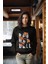 Basketball Baskılı Tarz Kadın Bisiklet Yaka Sweatshirt 2