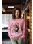 Basketball Baskılı Tarz Kadın Bisiklet Yaka Sweatshirt 3