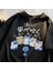 Wind Blowing Cat Baskılı Siyah Oversize T-Shirt 1