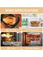 Yeniden Kullanılabilir Airfryer Silikon Sepet Fırın Pişirme Tepsisi Kızarmış Pizza Tavuk Sepeti Kolay Temizlenebilir Hava Fritöz Astar Pembe (Yurt Dışından) 5