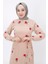 3038 Nakış Modelli Şifon Kumaş Elbise 4