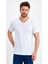 3A Moda Erkek Siyah-Beyaz T- Shirt Regular Fit Rahat Kesim V Yaka 2'li Basic Tişört Paketi 3