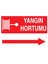 Yangın Hortumu Sağ Yapışkanlı Sticker 35X50 cm 1