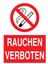 Rauchen Verboten Yapışkanlı Sticker 50X65 cm 1
