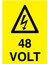 48 Volt Yapışkanlı Sticker 35X50 cm 1