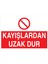 Kayışlardan Uzak Dur Yapışkanlı Sticker 50X65 cm 1