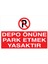 Depo Önüne Park Etmek Yasaktır Yapışkanlı Sticker 15X25 cm 1
