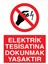 Elektrik Tesisatına Dokunmak Yasaktır Yapışkanlı Sticker 50X65 cm 1