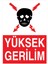 Yüksek Gerilim Yapışkanlı Sticker 15X25 cm 1