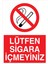 Lütfen Sigara Içmeyiniz Yapışkanlı Sticker 35X50 cm 1
