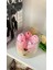 Real Love Pembe Laleler Dekoratif Kokulu Mum/ Pink Tulips Handmade Scented Candle 2