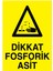 Dikkat Fosforik Asit Yapışkanlı Sticker 15X25 cm 1