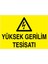 Yüksek Gerilim Tesisatı Yapışkanlı Sticker 15X25 cm 1
