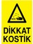 Dikkat Kostik Yapışkanlı Sticker 15X25 cm 1