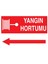 Yangın Hortumu Sol Yapışkanlı Sticker 25X35 cm 1