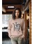 Premium New Newyork Baskılı Tarz Kadın Bisiklet Yaka Sweatshirt 2