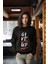 Premium Gıve Up Tarz Baskılı Kadın Bisiklet Yaka Sweatshirt 2