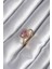 Pirinç Gold Renk Pembe Zirkon Taş Kalp Model Kadın Yüzük 1