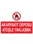 Akaryakıt Deposu Ateşle Yaklaşma Yapışkanlı Sticker 35X50 cm 1