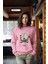 Premium Uykucu Boho Baskılı Tarz Kadın Bisiklet Yaka Sweatshirt 2