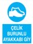 Çelik Burunlu Ayakkabı Giy İş Güvenliği Yapışkanlı Sticker 15X25 cm 1