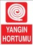 Yangın Hortumu Yapışkanlı Sticker 50X65 cm 1