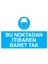 Bu Noktadan Itibaren Baret Tak İş Güvenliği Yapışkanlı Sticker 35X50 cm 1