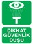 Dikkat Güvenlik Duşu İş Güvenliği Yapışkanlı Sticker 15X25 cm 1