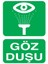 Göz Duşu İş Güvenliği Yapışkanlı Sticker 15X25 cm 1