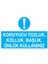 Koruyucu Tozluk Kolluk Başlık Önlük Kullanınız Yapışkanlı Sticker 35X50 cm 1