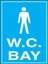 Bay Erkek Wc İş Güvenliği Yapışkanlı Sticker 25X35 cm 1