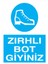 Zırhlı Bot Giyiniz İş Güvenliği Yapışkanlı Sticker 15X25 cm 1