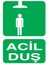 Acil Duş İş Güvenliği Yapışkanlı Sticker 25X35 cm 1