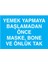 Yemek Yapmaya Başlamadan Önce Maske Bone ve Önlük Tak Yapışkanlı Sticker 25X35 cm 1
