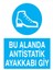 Bu Alanda Antistatik Ayakkabı Giy İş Güvenliği Yapışkanlı Sticker 25X35 cm 1