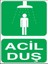 Acil Duş Yapışkanlı Sticker 50X65 cm 1