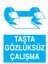 Taşta Gözlüksüz Çalışma İş Güvenliği Yapışkanlı Sticker 15X25 cm 1