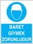 Baret Giymek Zorunludur Yapışkanlı Sticker 25X35 cm 1